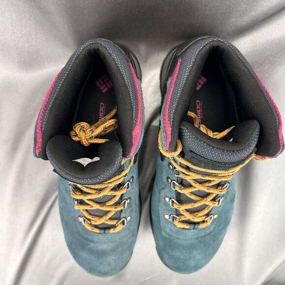 Columbia Newton Ridge Women’s 9.5 Hiking Boots Waterproof Teal Pink BL4552-343 - Picture 16 of 17